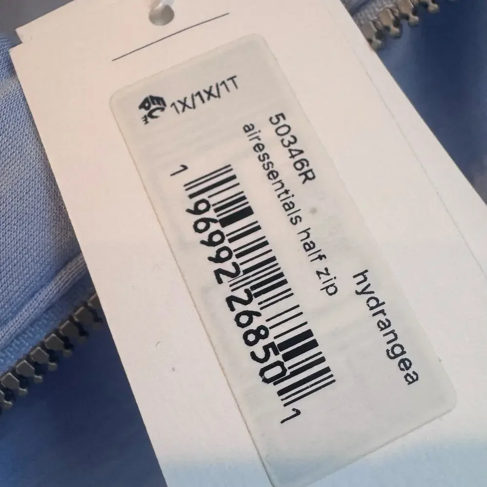 Spanx Air Essentials Half Zip Sweatshirt Long Sleeves Hydrangea Blue Size 1X NWT - Picture 8 of 14